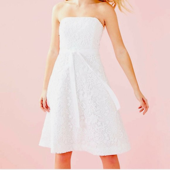 Lilly Pulitzer Dresses & Skirts - NWT Lilly Pulitzer Resort Sienna White Lace Dress